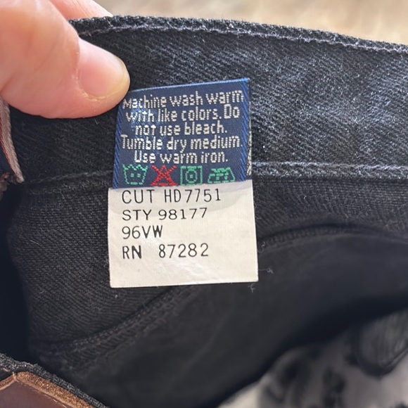 Harley-Davidson Biker Blues Black Denim Jeans Size 16 - Picture 7 of 12